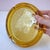 Vintage Mid-Century Textured Amber Glass Ashtray For Sale - Image 4 of 5
