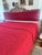 Late 19th Century Vintage Hollywood Regency King Bed & Matching Tufted Velvet Bench For Sale - Image 5 of 12