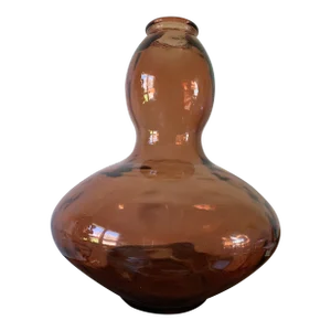 Late 20th Century Large Amber Glass Vase