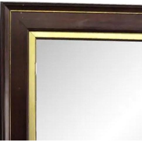 Antique 19th Century Victorian Walnut Deep-Well Wall Mirror With Lemon-Gilt Liner For Sale In Portland, ME - Image 6 of 11