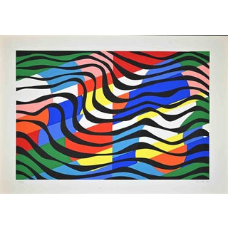 Umberto Maria Casotti, Waves, 1971, Screen Print For Sale