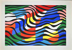 Umberto Maria Casotti, Waves, 1971, Screen Print