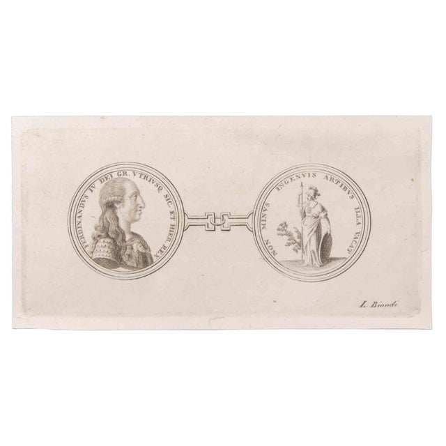Luigi Biondi, Medallions, Etching, 18th Century For Sale