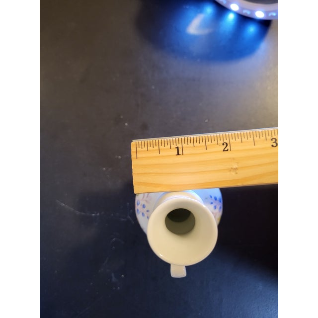 Vintage Hollohaza Hungary Miniature Porcelain Vase For Sale - Image 12 of 14