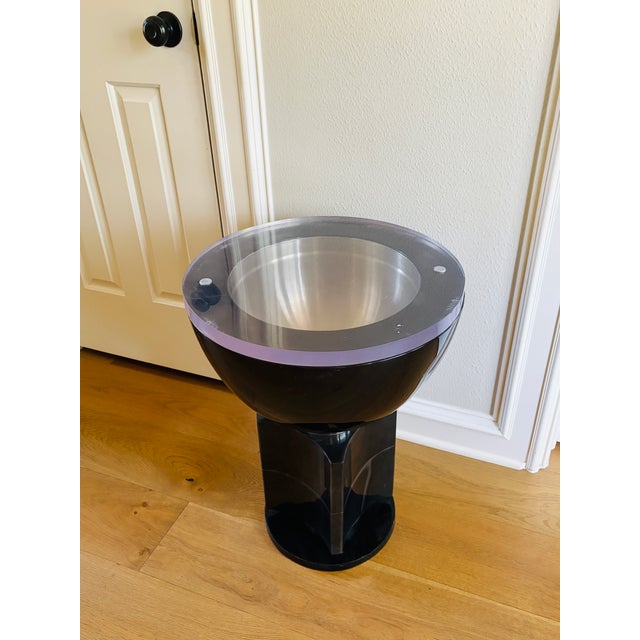Sylvan s.f. Elba Charcoal Parchment, Brass & Resin Side Table by Sylvan Fiss For Sale - Image 10 of 18