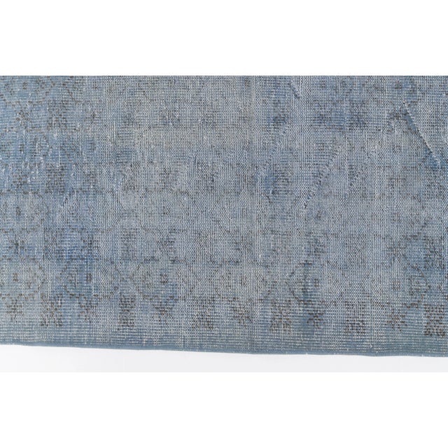 Blue Vintage Anatolian Wool Carpet For Sale - Image 6 of 10