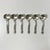 This set of six silverplated dessert spoons are from the 1930-40s era. They feature a deep round spoon cup and grape...