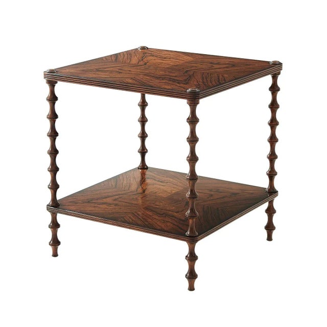 Wood Modern Walnut Side Table For Sale - Image 7 of 8