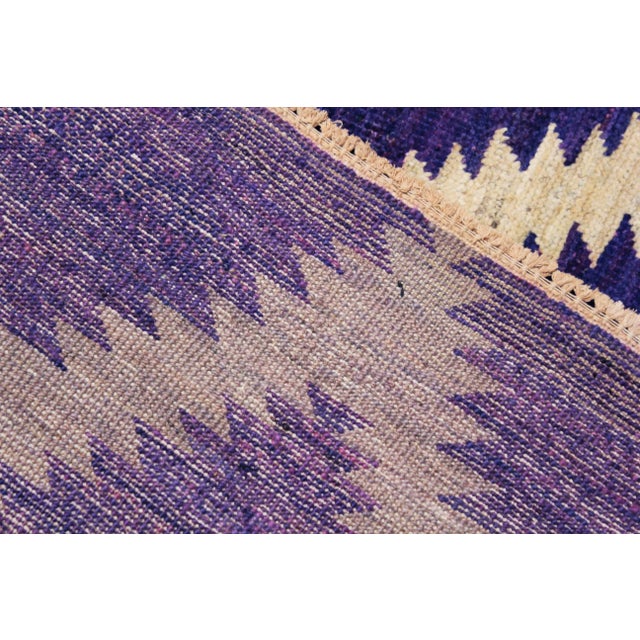 Asian Modern Purple Pattern Rug For Sale - Image 3 of 9