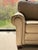 Transitional Smith Brothers 393 Beige Leather Three-Seat Sofa With Rolled Arms and Nailhead Trim For Sale - Image 3 of 10