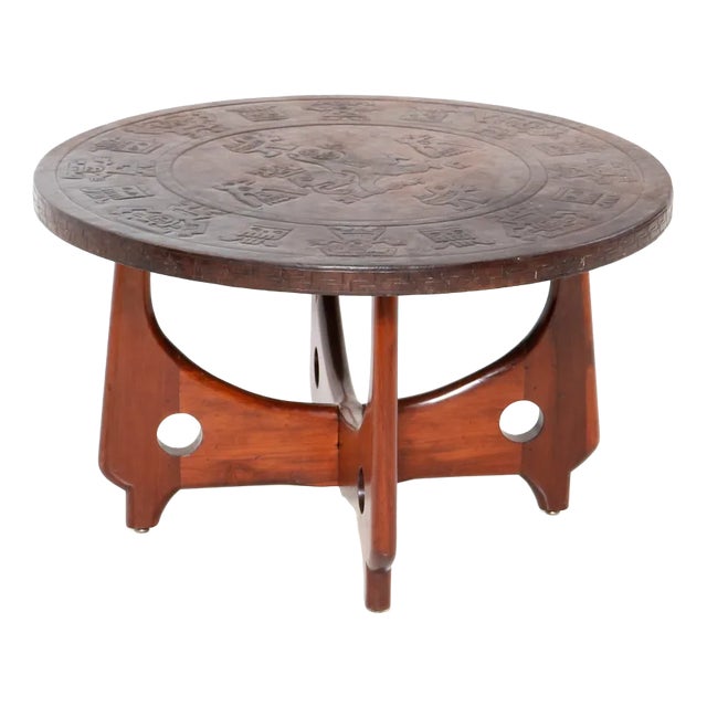 Mid-Century Modern Walnut Coffee Table by Angel Pazmino for Muebles De Estilo, 1960s For Sale