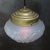 Gold Vintage Industrial Frosted Glass and Brass Pendant Lamp For Sale - Image 8 of 9