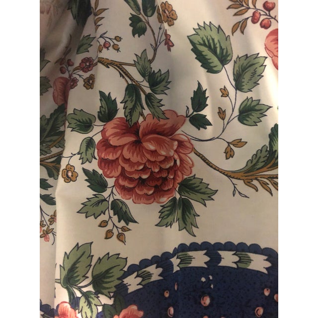 Beautiful vintage sateen fabric with ladders and ribbon pattern 6 yards piece in perfect condition, it might be more than...