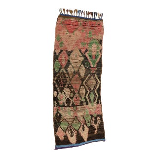 Vintage Boujad Moroccan Rug - 03'05 X 09'00 For Sale