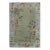 Rug & Kilim Chinese Style Art Deco Rug in Green with Blue Border & Floral Patterns - 12'x15' For Sale
