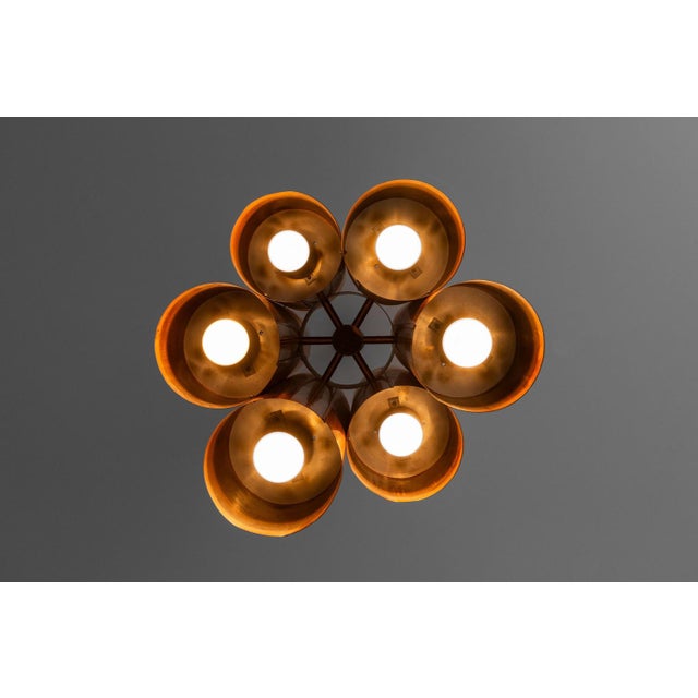 Chandelier in Copper from Fog & Mørup, Denmark, 1960s For Sale - Image 6 of 18