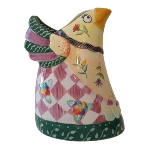 Fitz and Floyd Essentials Gypsy Chick's Vase Bird Floral
