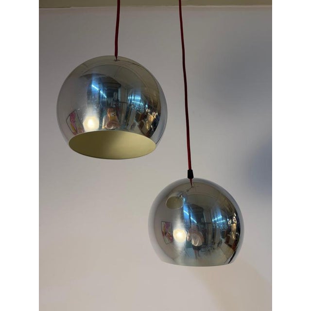 Metal Chrome Topan Globe Lamp from Verner Panton For Sale - Image 7 of 11