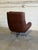 1970s Dark Brown Tufted Leather Swivel Lounge Chair Danish Mid-Century Modern 1970s For Sale - Image 5 of 9