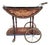 Vintage Italian Marquetry Two Tier Drop-Leaf Dessert/Bar Cart Trolley For Sale