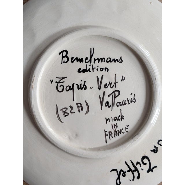 Madeleine in Paris at Eiffel Tower Plate in Painted and Glazed Ceramic by Ludwig Bemelmans, 1950s For Sale - Image 4 of 7