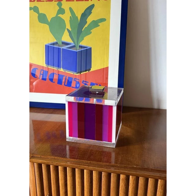 Vintage Italian Pink Ice Bucket, 1980s For Sale - Image 13 of 16