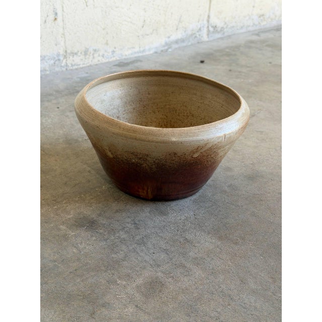 Studio Ceramic Light Brown Gradient Bowl 1960s Mid-Century Modern For Sale - Image 9 of 10
