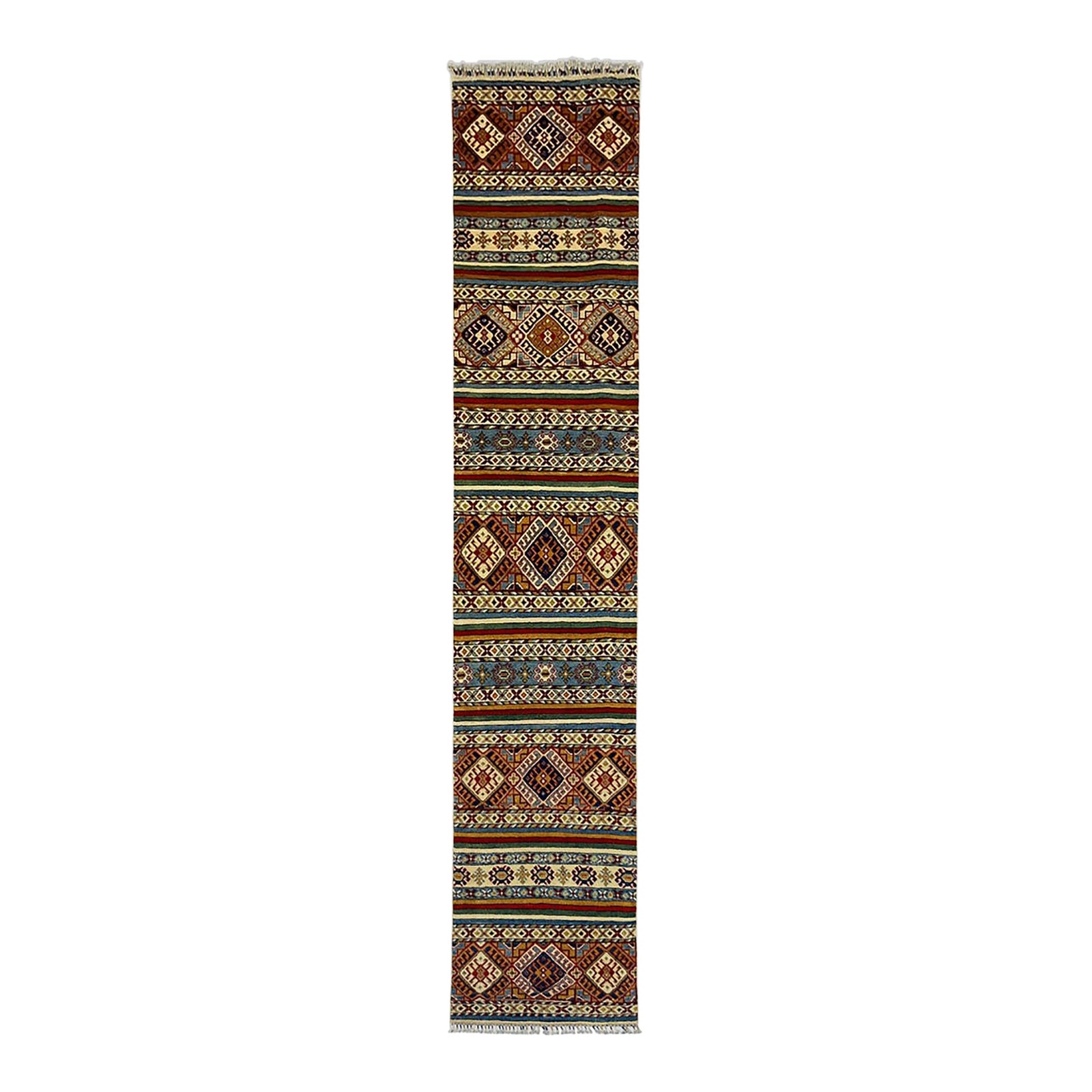 Multicolor Khorjin-Design Wool Runner Rug, 2'7