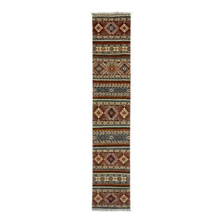 Multicolor Khorjin-Design Wool Runner Rug, 2'7" X 13'11" For Sale