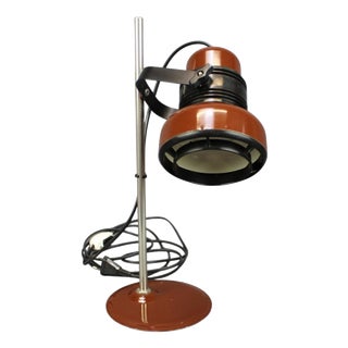 Space Age Hungarian Table Lamp in Brown Enamel, 1970s For Sale