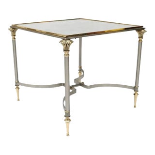 Maison Jansen Style Side Table Mirrored Top For Sale