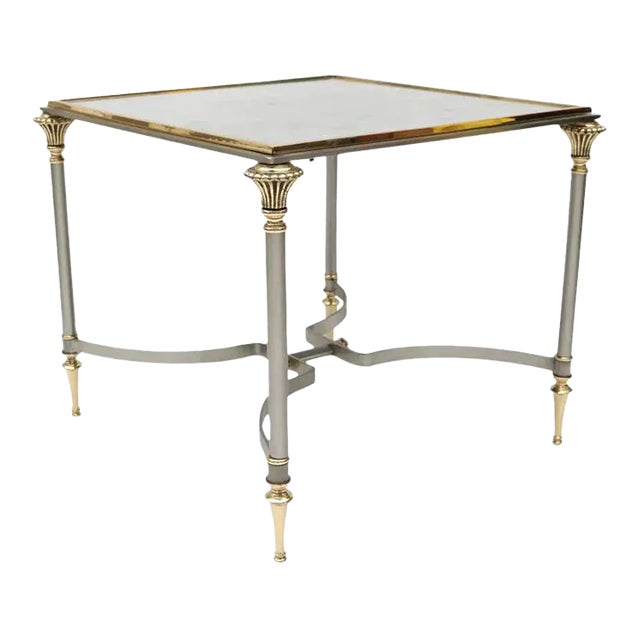 Maison Jansen Style Side Table Mirrored Top For Sale