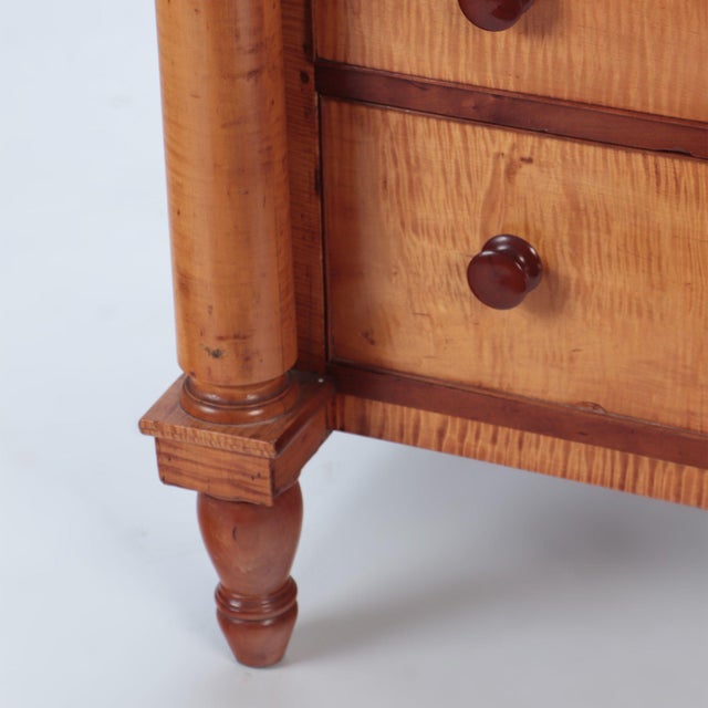 A 19th C Tiger Maple Dresser With Full Round Columns. Chairish