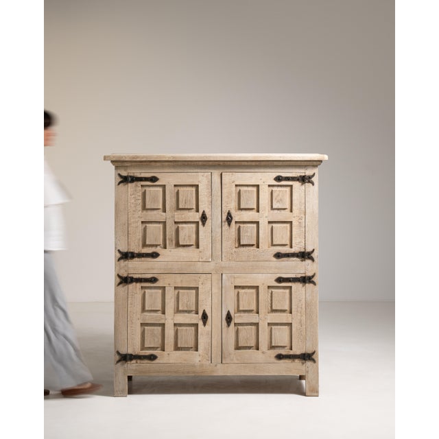 1970s Brutalist Oak Buffet For Sale - Image 10 of 15
