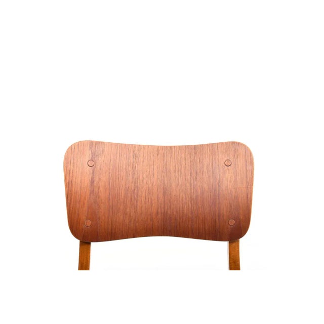 Danish Beech and Teak Dining Chairs, 1950s, Set of 4 For Sale - Image 6 of 10