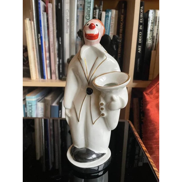 Robj Art Deco porcelain figure "Clown". Paris 1920s. Rare hand-painted porcelain figurine from the famous Robj company in...
