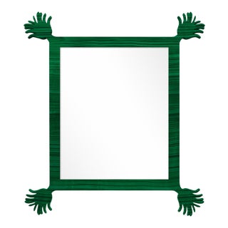 Fleur Home x Chairish Vieux Mirror in Malachite, 43x55