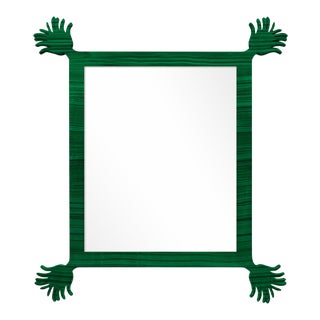 Fleur Home x Chairish Vieux Mirror in Malachite, 43x55 For Sale