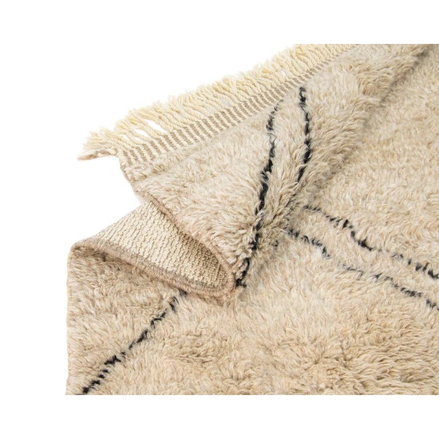 2020s Premium Hand-Knotted Moroccan Wool Rug | 10'2" X 6'7" | One of a Kind For Sale - Image 5 of 9