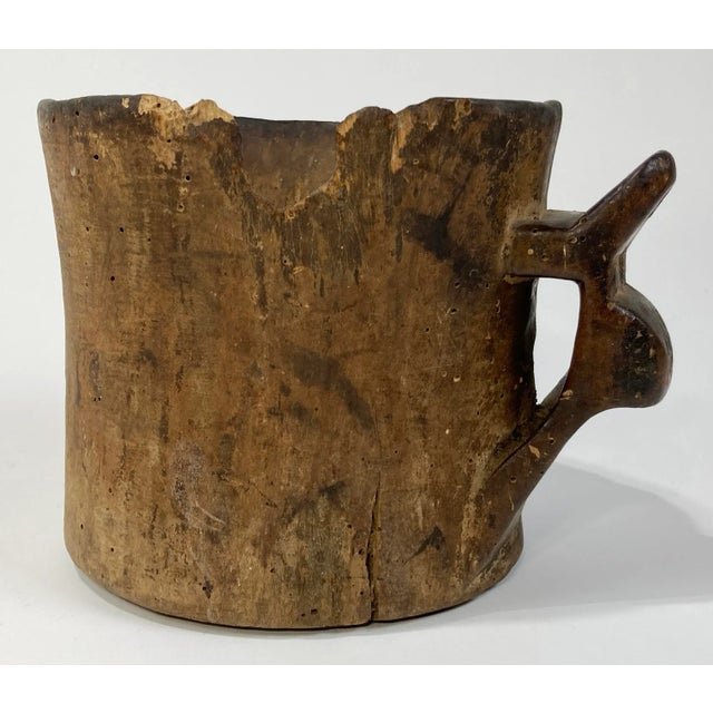 Mid 19th Century Antique Primitive Hand-Carved Wood Vessel For Sale - Image 5 of 13