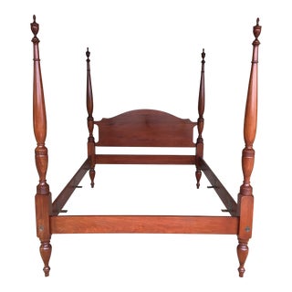 Mahogany Queen Size Chippendale Style Poster Bed For Sale