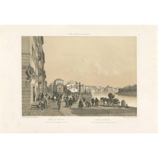 Benoist, Rome on the Tiber, Porto Di Ripetta Scene, 1869, Print For Sale