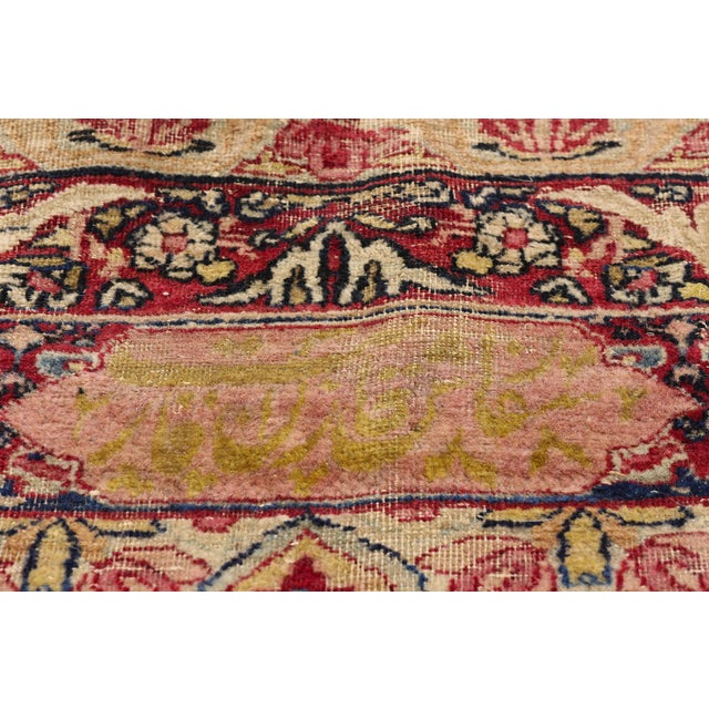 Signed Late 19th Century Persian Kermanshah Rug, 12'09 X 22'01 For Sale In Dallas - Image 6 of 11