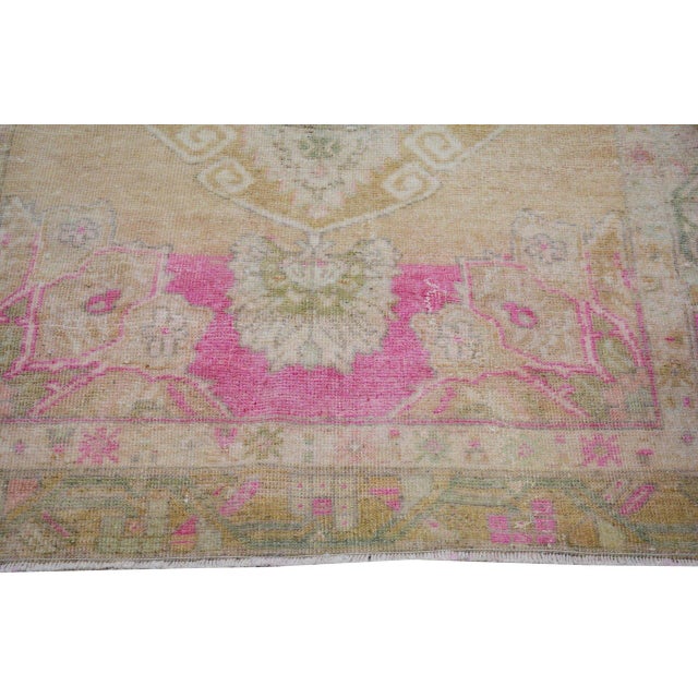 Vintage Turkish Anatolian Hand Knotted Wool Rug, 3'1''x10'3'' For Sale - Image 4 of 5