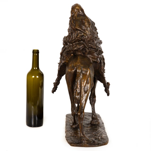 Early 20th Century Italian Antique Bronze Sculpture “Flight From Egypt” (1892) Ernesto Bazzaro For Sale - Image 5 of 18