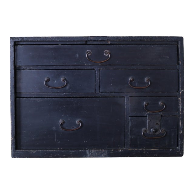 Japanese Antique Bk Small Drawer Meiji / Tansu Storage Wabisabi For Sale