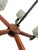 Metal Teak and Textured Glass Chandelier by Carl Fagerlund for Orrefors, 1960s For Sale - Image 7 of 16