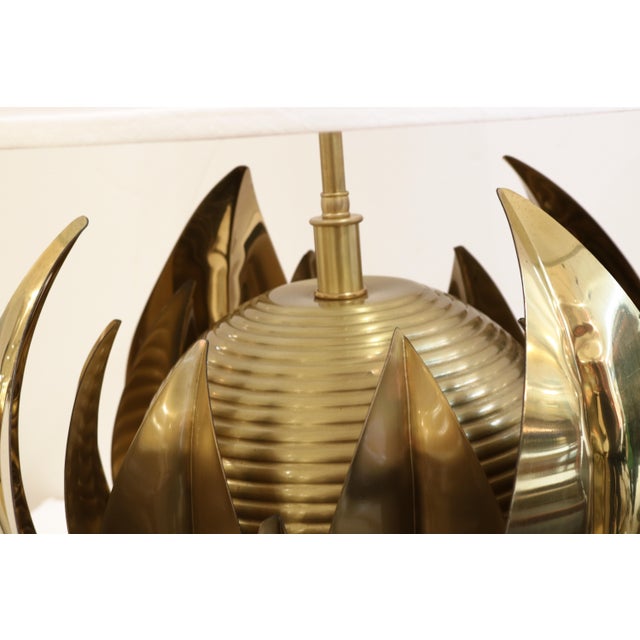 Single Italian Mid-Century Brass Table Lamp , 1950's For Sale - Image 17 of 18