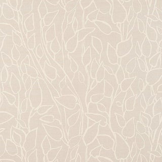 Sample - Schumacher Solandra Vine Sisal Wallpaper in Grey For Sale