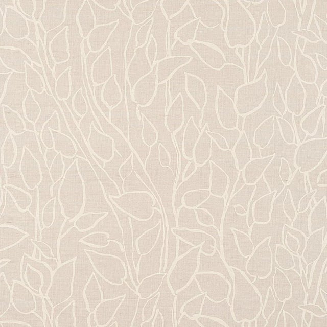 Sample - Schumacher Solandra Vine Sisal Wallpaper in Grey For Sale